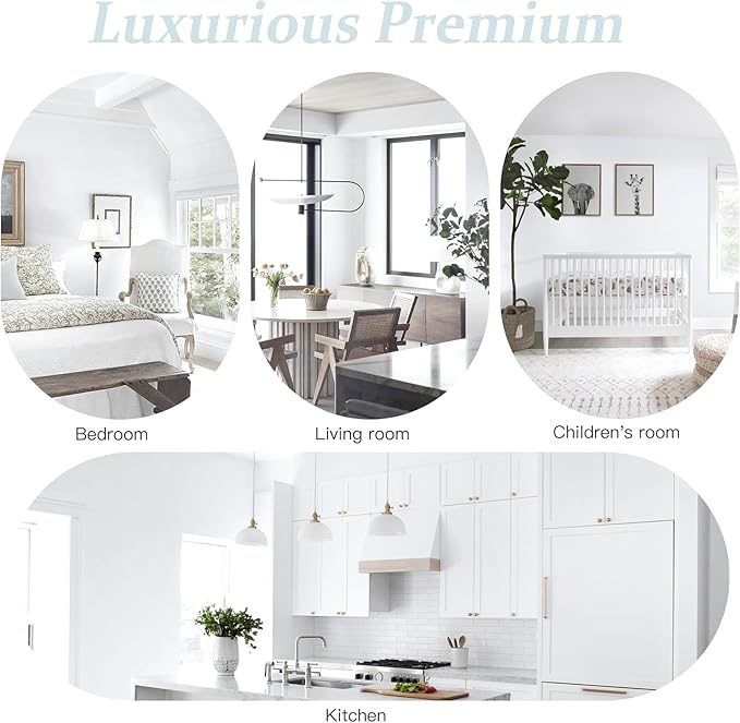 Dimoon 236''x23.6'' Peel and Stick Wallpaper White Contact Paper for New Environmentally Friendly Materials Thickening Upgrade Embossed Renter Friendly Wall Paper Modern Vinyl Wrap Countertop Bedroom