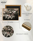 InSimSea Framed Canvas Wall Art Vintage Decor, Home Decor Garden in May Flower Wall Art Aesthetic Rustic Decoration for Bedroom Living Room Bathroom, 12
