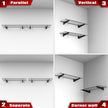 WALMANN 2 Pack Garage Wall Mount Shelves, 45x15 inch Wall Mounted Storage Shelves for Garage Heavy Duty Floating Shelf, Holds Up to 220 lbs(Black)