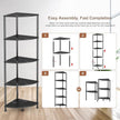 Book Shelf Corner Shelf, 5 Tier Corner Bookshelf Display for Living Room Decor, 44.1