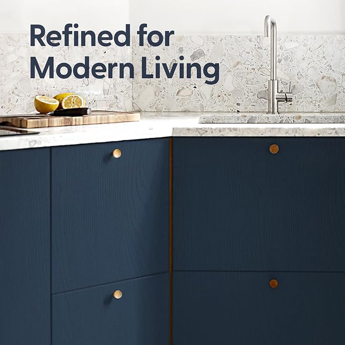 Peel and Stick Navy Blue Wood Contact Paper 17.3" x 118" Thick Waterproof Vinyl Wallpaper Roll Self Adhesive Modern Matte Wood Grain Decor Removable Film for Kitchen Countertops Cabinets