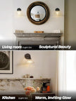 Wall Sconce Black Bathroom Light Fixtures with Clear Glass Farmhouse Vanity Light Modern Sconces Wall Lighting for Living Room Bedroom Bathroom Mirror Kitchen Hallway E26 Hardwire