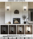 Dimmable Wall Lights for Bedroom Modern Black Indoor LED Hallway Sconces Corner Light 12