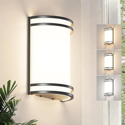 Aipsun Modern Wall Sconces Hardwired Indoor 15W LED Black Wall Sconce Lighting Dimmable Wall Lights for Living Room Hallway Bedroom