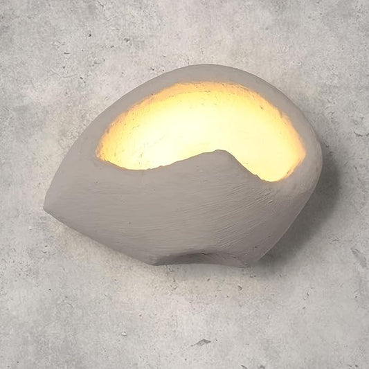 Modern Wall Sconce Plug in, Indoor Wall Light Fixture, Retro Industrial Cement Stone Style Wall Mounted Lamp for Living Room Bedroom Restaurant Vanity Hallway Stairs, Bulb Included