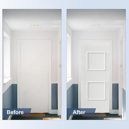 NeatiEase 2 Set Peel and Stick Wall Molding Trim Kit, 24" x24" Premade Wainscoting Panels, Self Adhesive Moulding Panel for Interior Walls Picture Frame