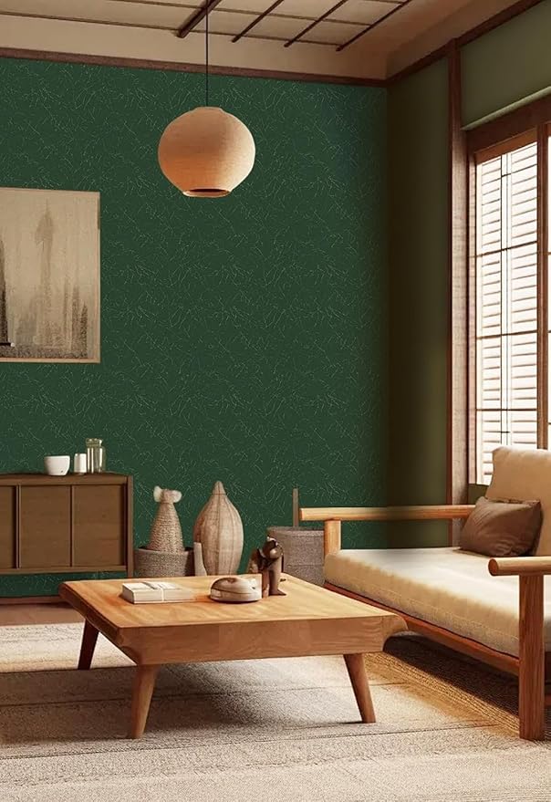 Dark Green Peel and Stick Self Adhesive Wallpaper - Removable Waterproof Bathroom Countertop Contact Paper - Kitchen Vinyl Wrap for Cabinet Countertops - Wall Cover Counter Top Paper 15.7