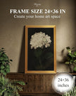 HUARCEY Gold Framed Vintage Wall Art for Living Room, Flowers Painting Canvas Print Shelf Decor for Kitchen, Aesthetic Bedroom Wall Art, Christmas Gifts for Friends or Family (White Hydrangea 24