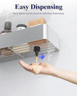 Kitsure Shower Caddy - 2 Pack Adhesive Shower Organizer, Rustproof Metal Shelves, No-Drill Bathroom Organizers and Storage, Silver Grey, Large