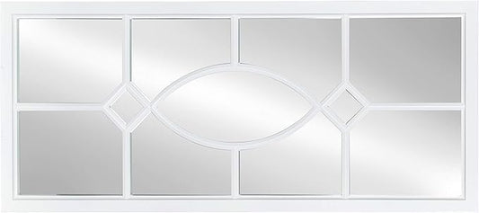 Kate and Laurel Cassat Casual Modern Window Wall Accent Mirror, White