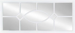 Kate and Laurel Cassat Casual Modern Window Wall Accent Mirror, White