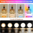 Battery Operated Wall Sconce Set of Two, Rattan Wall Sconces with Remote RGB 15 Colors Dimmable, Farmhouse Boho Wall Lights for Bedroom Living Room Entryway