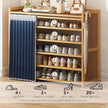6-Tier Free Standing Shoe Racks, Shoe Rack with Cover, Bamboo Wood Shoe Rack for Entryway & Closet, Holds up to 24 Pairs of Shoes