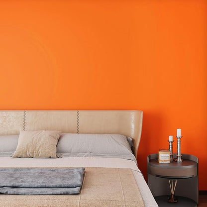 Livelynine 24x394in Orange Contact Paper Peel and Stick for Cabinets Classroom Desk Colored Orange Wall Paper for Bedroom Kids Boys Bathroom Colorful Removable Vinyl Decorative Funky Wallpaper Retro