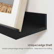 Axeman Picture Ledge Shelf | 16 Inch Black Floating Shelves Set of 3 | Rustic Wood Wall Shelves with Lip | 16