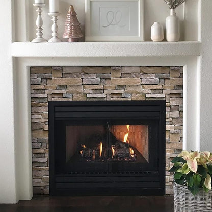Abyssaly Stone Wallpaper Brick Wallpaper Peel and Stick Stone Backsplash Self-Adhesive Removable Vinyl Wall Paper Grey Faux Brick Shelf Liner 17.71" X 590" Home Decorations Contact Paper