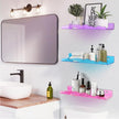 Rainbow Acrylic Floating Shelves, 15in Kids Wall Mounted Nursery Bookshelves, Display Ledge for Books Toys Cosmetic, Bathroom Bedroom Living Room Wall Decor and Storage, 4 Pack, Mix