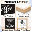 Funny Office Coffee Desk Decor - Funny Office Gift Ideas for Coworker - Double-sided Cafecito Time Wood Box Sign for Farmhouse Home Office Desk Shelf Decor