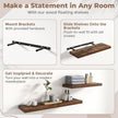 30 Inch Floating Shelves for Wall Set of 2, 8