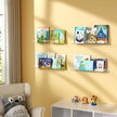 NIUBEE 24-Inch Acrylic Kids Floating Bookshelves, 2-Pack, Wall Mounted Clear Shelves for Kids' Growing Book Collections in Nurseries/Bedroom/Playrooms
