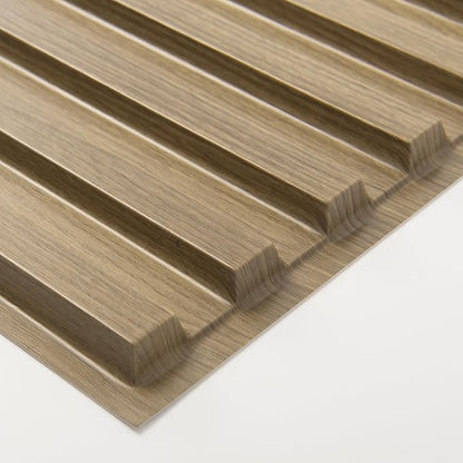 Art3d 6-Pack Slat Design 3D Wall Panels for Interior Wall Decor, 2x4 FT PVC Decorative Drop Ceiling Tiles - Walnut
