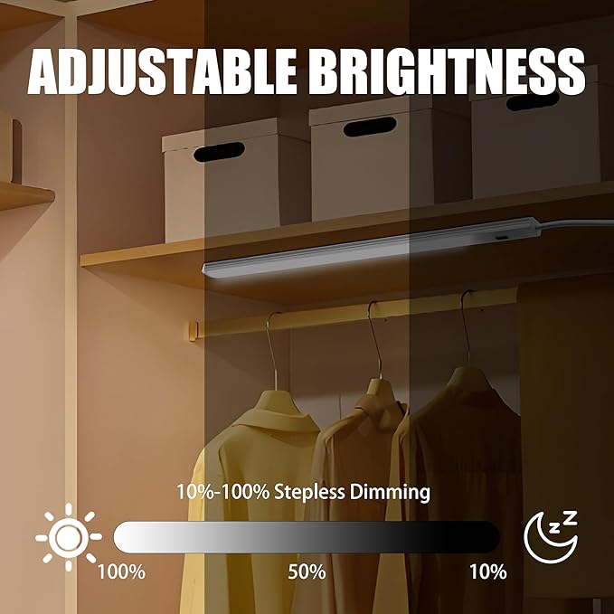 Under Cabinet Led Lighting with Hand Wave, 12 Inch Light Strip Bar, Daylight White 6000K Dimmable in USB Light, Small Thin Led Under Counter Lighting for Kitchen/Room/Shelf/Desk/Display Case (1)