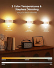 Motion Sensor Wall Light, 5000mAh Rechargeable Battery Operated Wall Sconces with Remote, 15 RGB Colors 3 White Temps Dimmable, Wireless Wall Sconces for Hallway, Living Room, Stairwell, Bedroom