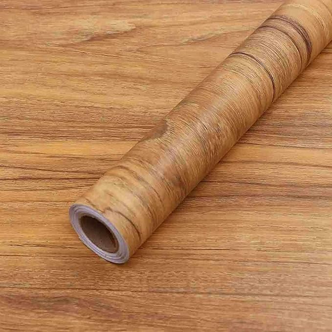 COSNIGHT 15.7" ×196" Wood Grain Wallpaper Peel and Stick Vinyl Film Self Adhesive Decor Wall Paper for Cabinet Drawer Shelf Liner Easy to Clean