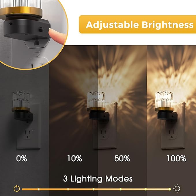 L LOHAS LED Night Light, Night Lights Plug into Wall, 3000K Soft Light LED NightLights, Built in Dusk to Dawn Sensor for Hallway, Bathroom, Rooms