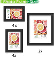 FrameWorks 10-pc Set Collage Wall Classic Wooden Picture Frames Tempered Glass/Black / 2-8