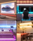 WILLED RGB LED Strip Lights, Under Bed Light Motion Activated Sensor, RF Remote Control with Timer, Color Changing Strip Lighting for Bed, Stairs, Shelf, Desk, Cabinet and Party Decoration