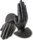 Ambipolar Hands Style Decorative Bookends - Antique Black Cast Iron Decorative Accent for Home Decor, Bookshelf, Living Room Decor, Decorative Bookends for Heavy Books