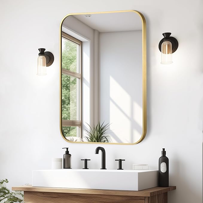 Brushed Gold Mirror, 24