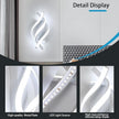 AUA LED Wall Sconce, 21W Modern Spiral Wall Sconce Lighting, 6500K Cool White Indoor Wall Light for Bedroom Living Room Office Restaurant Hallway, Wall Mounted Lamp