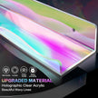 DILIBRA 4 Packs Iridescent Acrylic Floating Shelves, 15.7 Inch Clear Acrylic Display Shelf Wall Mounted, Invisible Set up for Funko Pop Display Shelves Wall Ledge Bookshelf for Kids Room Bathroom Dorm