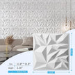 Art3d 33-Pack 3D Wall Panels for Interior Wall Decor, Modern Diamond Textured Accent Wall Paneling for Gaming Living Room TV Wall Background, 12 x 12 inch White, A10342
