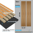 Art3d 2pcs-104 x 15.75in Slat Acoustic Panel for Wall and Ceiling, 3D Fluted Sound Absorbing Panel with Wood Finish, Teak