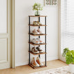 HOOBRO Vertical Shoe Rack, 6-Tier Narrow Shoe Shelf, Shoe Storage Organizer for Small Space, 11