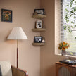 Small Floating Shelves for Wall - 9 Inch Square Natural Wood Shelves for Bedroom, Living Room, Bathroom, Kitchen, Office Decor Set of 3