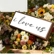 Inspirational Signs, Decorative Wooden Wall Plaque, Rustic Home Decor, Family Room Decors, Cafe Bar Garage Decor, Housewarming Gift, I Love Us Sign 17.8x4x1.2 inches