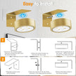 13 RGB Color Changing Led Art Display Light for Picture Frame,Rechargeable Battery Operated Led Painting Light with Remote Control Dimmable & Timer,3Pack Gold