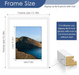 PEALSN 11x14 Picture Frame Set of 6, Display Pictures 8x10 with Mat or 11x14 without Mat for Wall Mounting or Table Top Display, Photo Frames Collage for Wall Decor, White.