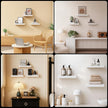 Floating Shelves for Wall, Bathroom Shelves Over Toilet, Wall Shelves & Book Shelf for Room, Hanging Shelf, Modern Wooden Wall-Mounted Small Floating Shelves, 12x7x1.5 in (White, Set of 3)