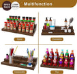 Spice Rack Organizer for Cabinet 2 Pack, 3 Tier Expandable Bamboo Spice Storage for Kitchen Cupboard Pantry, Brown