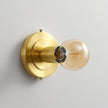 BRIGHTTIA Luna Uno 1-Light Wall Sconce - Mid Century Industrial Modern Flush Mount Fixture for Wall & Ceiling - Minimalist Lamp for Bathroom and Small Spaces - Brushed Gold (BC0026-1G)