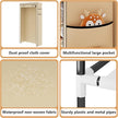 Laiensia 7-Tier Vertical Shoe Rack Organizer, Space Saving Shoe Storage Organizer, Non-Woven Cover Shoe Shelf Holds 28-35 Pairs for Bedroom, Hallway, Closet Entryway, Beige