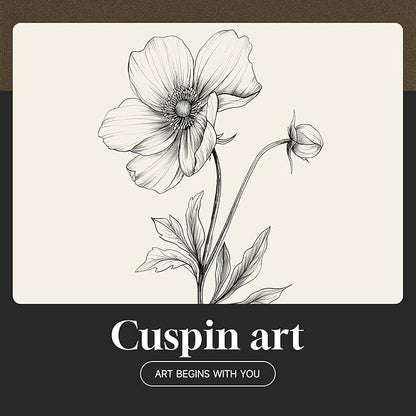 Framed Vintage Botanical Wall Art Set, 4 Piece Minimalist Black and White Floral Prints Artwork for Walls, Neutral Flower Pictures for Modern Farmhouse Bedroom Living Room Bathroom Wall Decor, 12x16