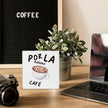 Coffee Bar Decor, Spanish Cafe Wooden Box Sign, Cafe Wood Block Box for Coffee Bar Home Kitchen Desk Shelf Tabletop Decor, 5x5 Inch
