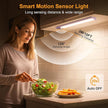 Gritin 10.2inch Under Cabinet Lighting Rechargeable 2 Pack- 3 Color Temps&5 Level Brightness, Super Bright, 4 Modes, Motion Sensor, Long Lasting - Easy Installation Magnetic Under Closet Lights-Mauve