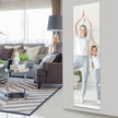 EVENLIVE® Full Length Mirror Tiles, Frameless Glass Wall Mirror 12 Inch x 4 Pieces, Body Mirror, Long Mirror, Gym Mirrors for Home Gym, for Door, Closet, Room, Easy to Install